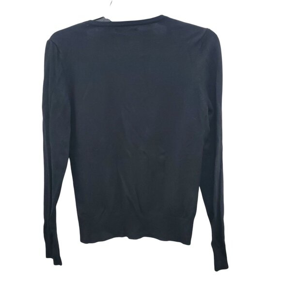 Kenneth Cole New York Women's Black Rayon Knit Button Front Crew Cardigan Size S - Picture 5 of 5